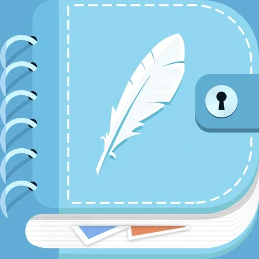 Journal App Icon with Keyhole