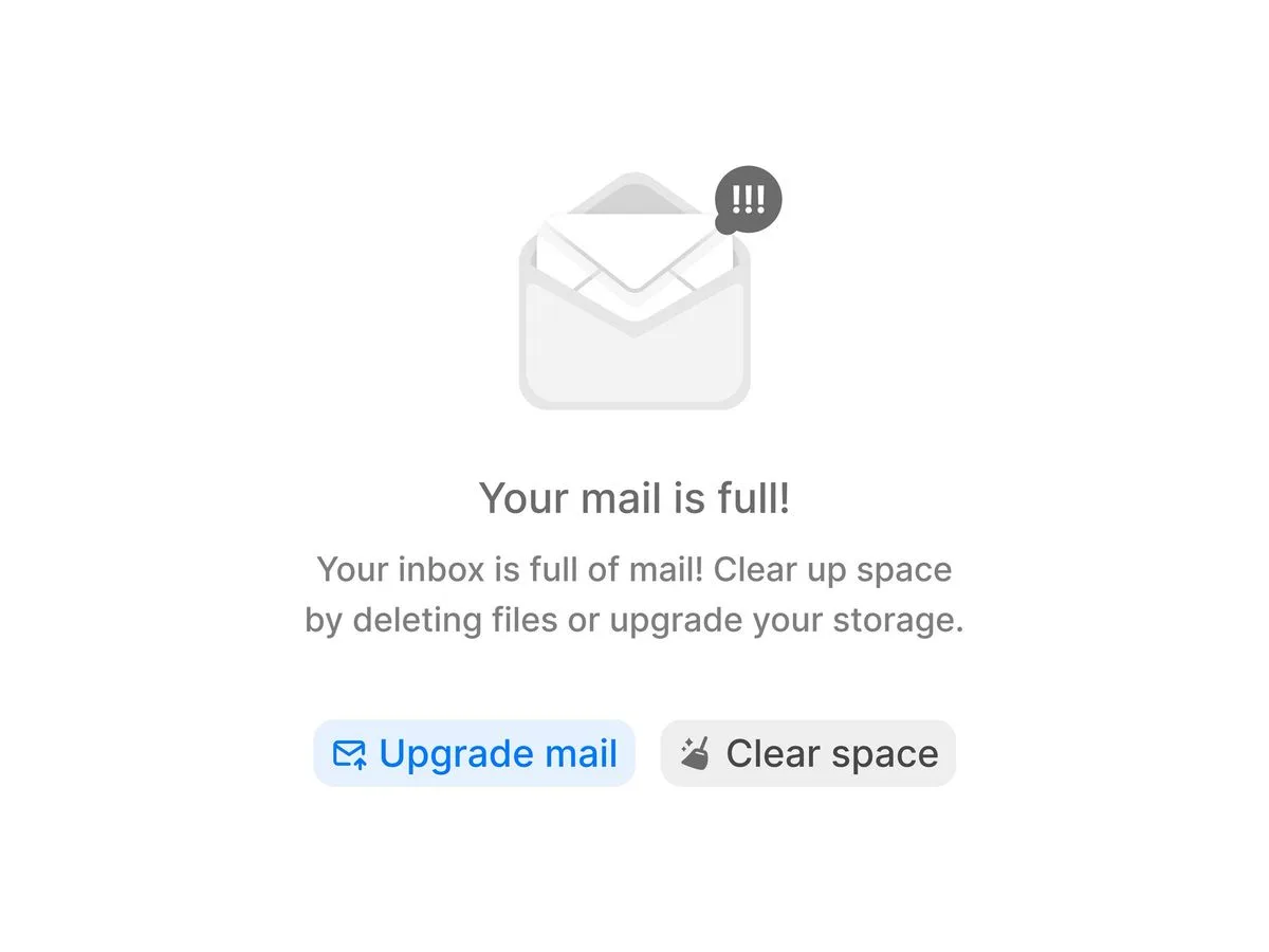 Mailbox Full Notification