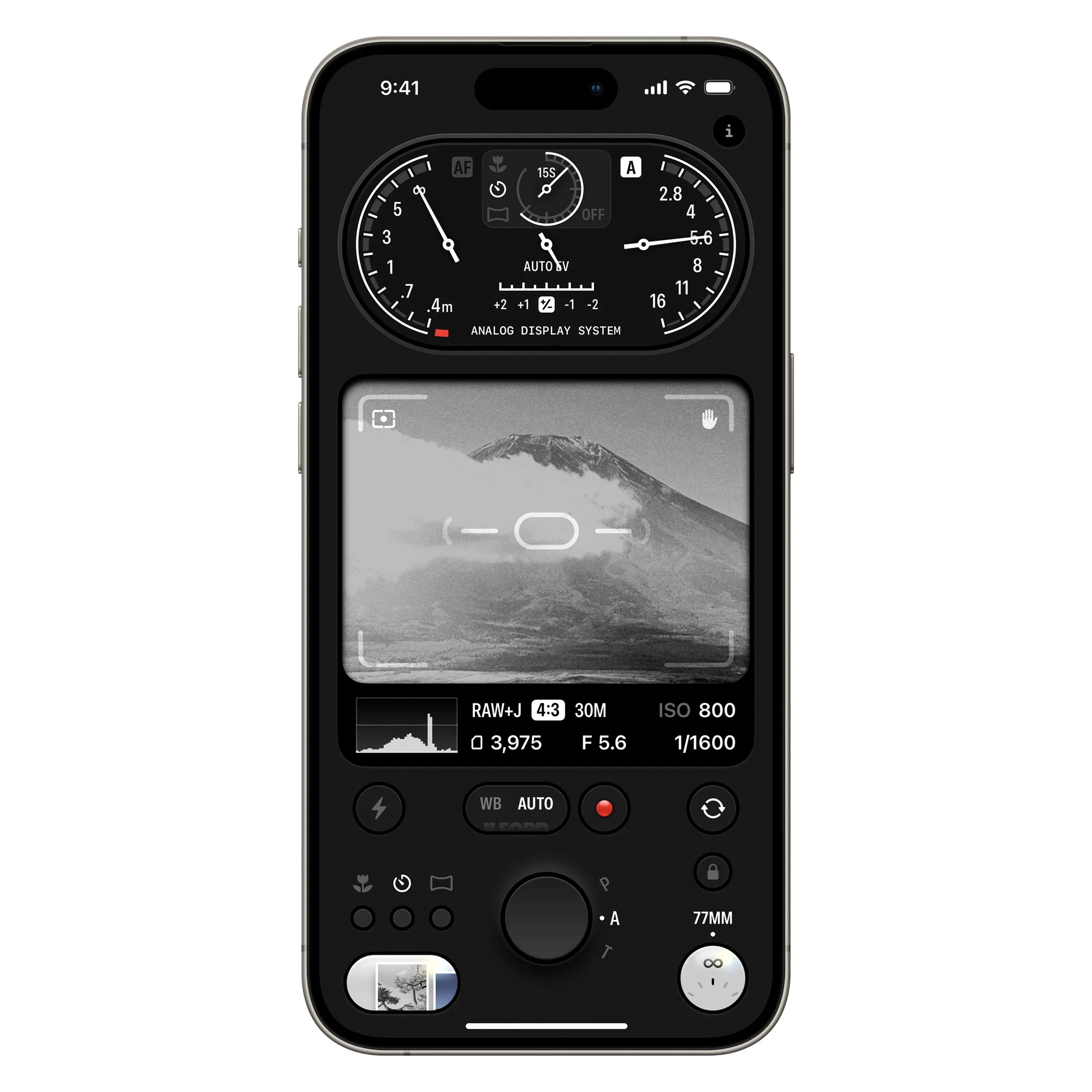 Analog Camera App UI Design