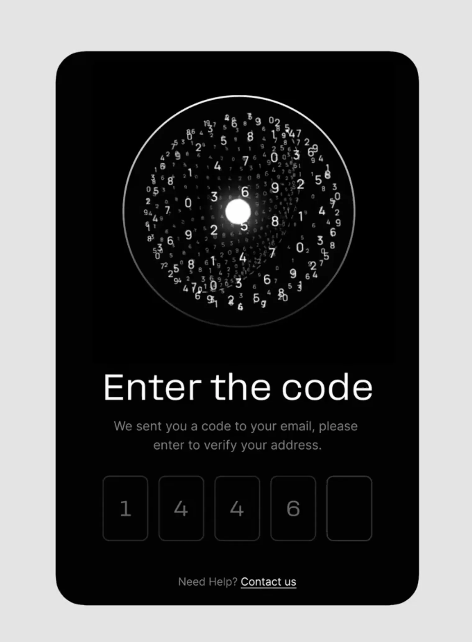 Verification Screen