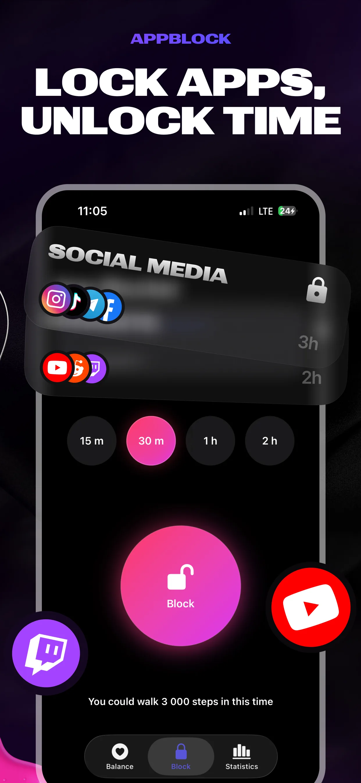 Pedometer vs Screen Time — screenshot 3