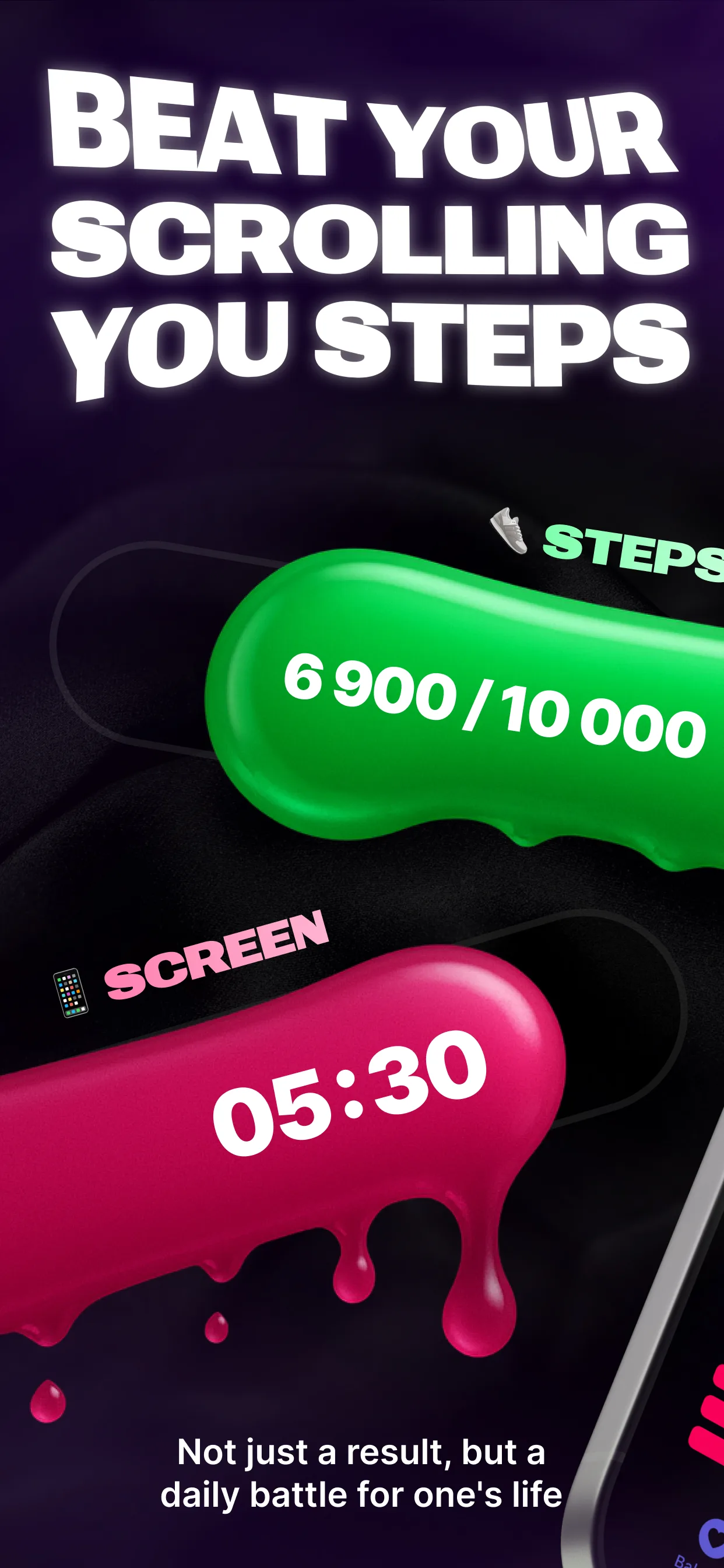 Pedometer vs Screen Time — screenshot 1