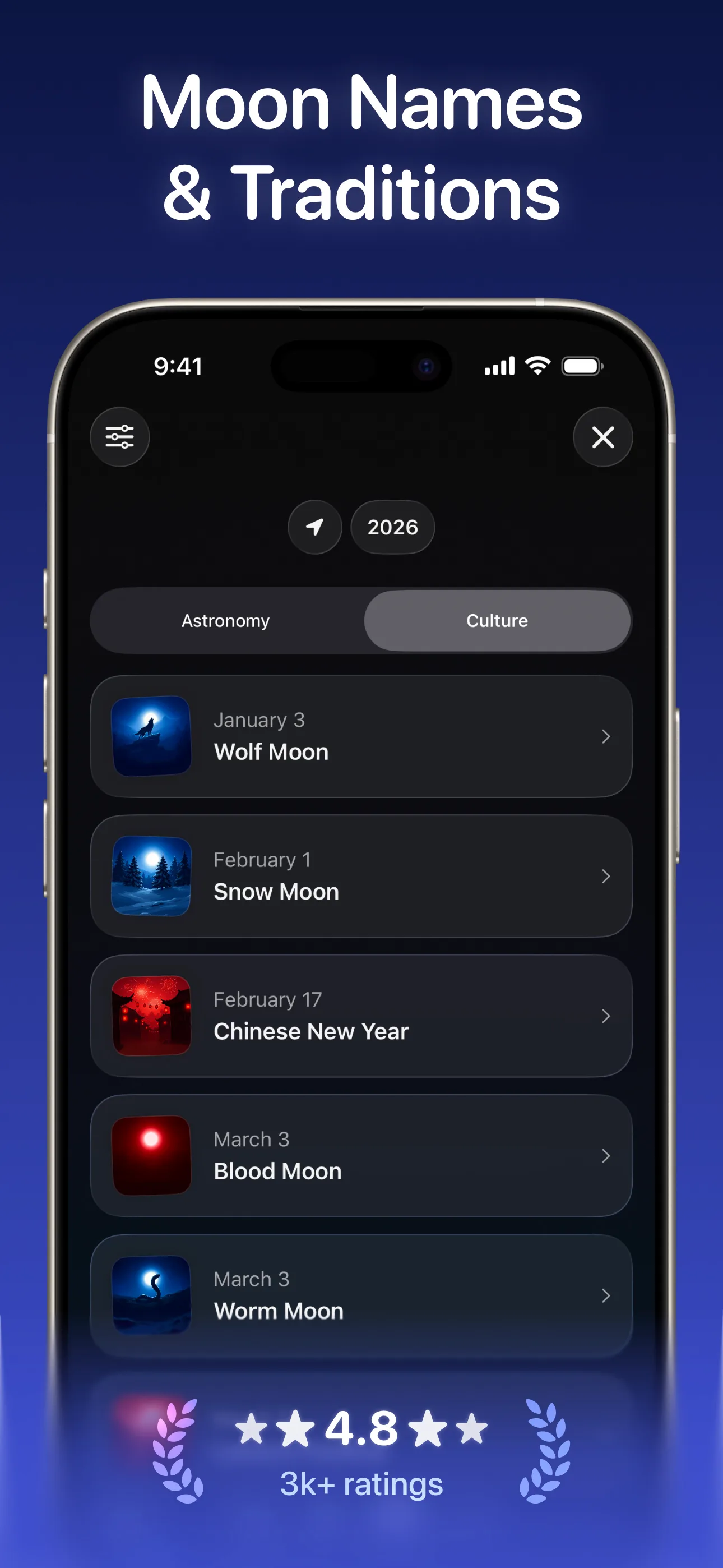 Moonlitt: Moon Phase Tracker — screenshot 5