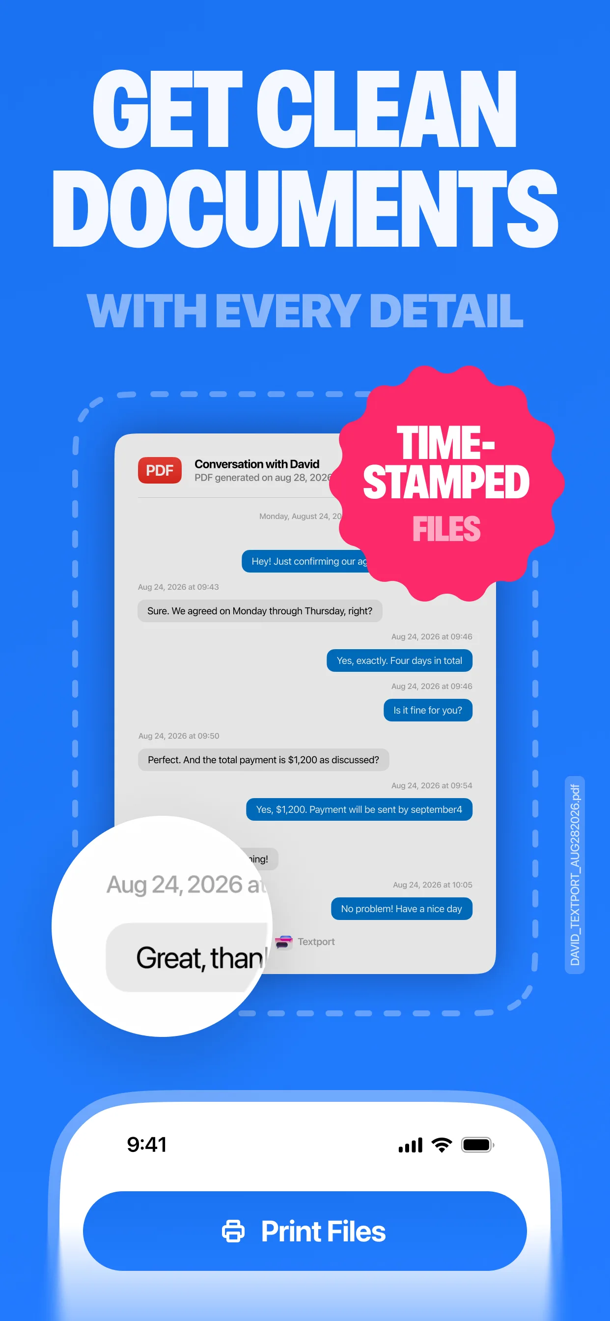 TextPort: Text Message Export — screenshot 4