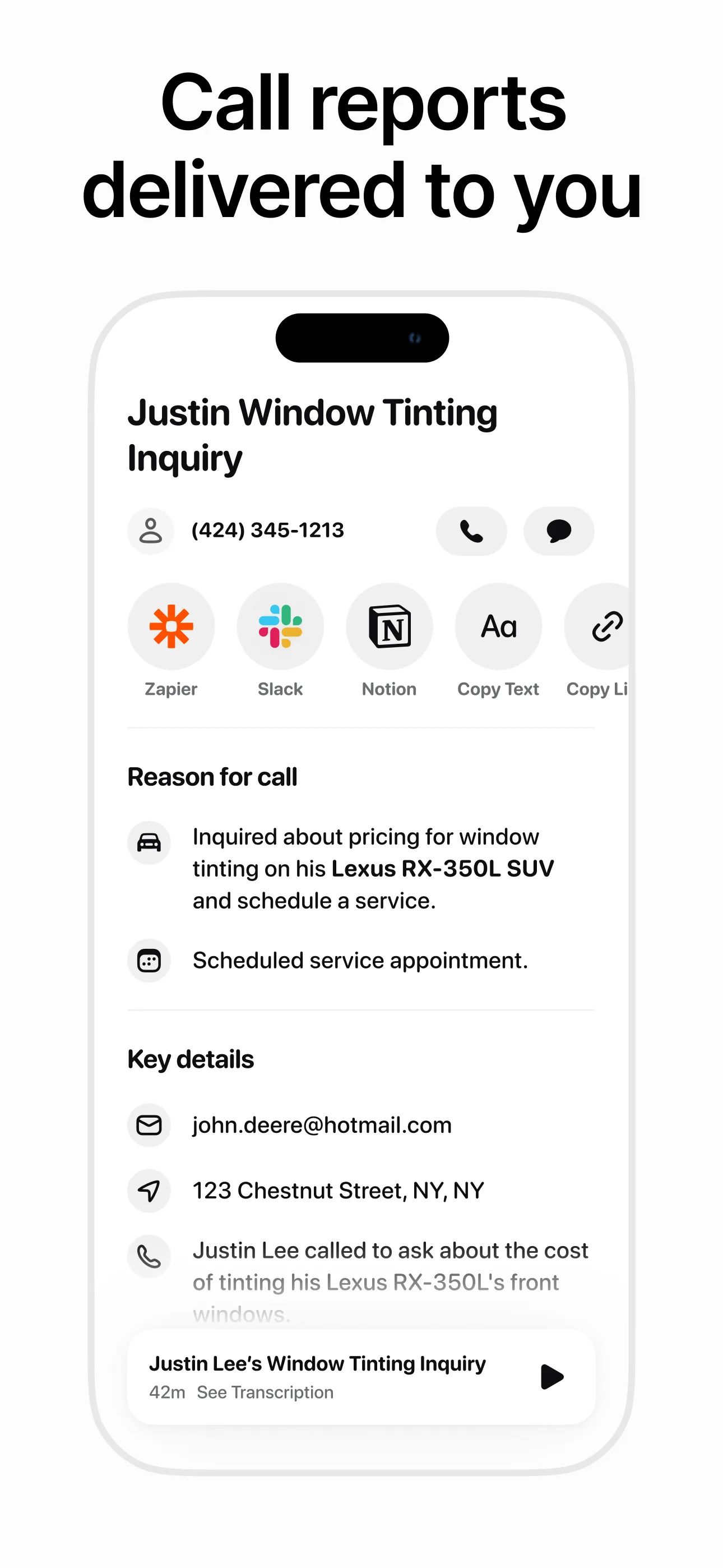 Beside (M1): AI Receptionist — screenshot 5
