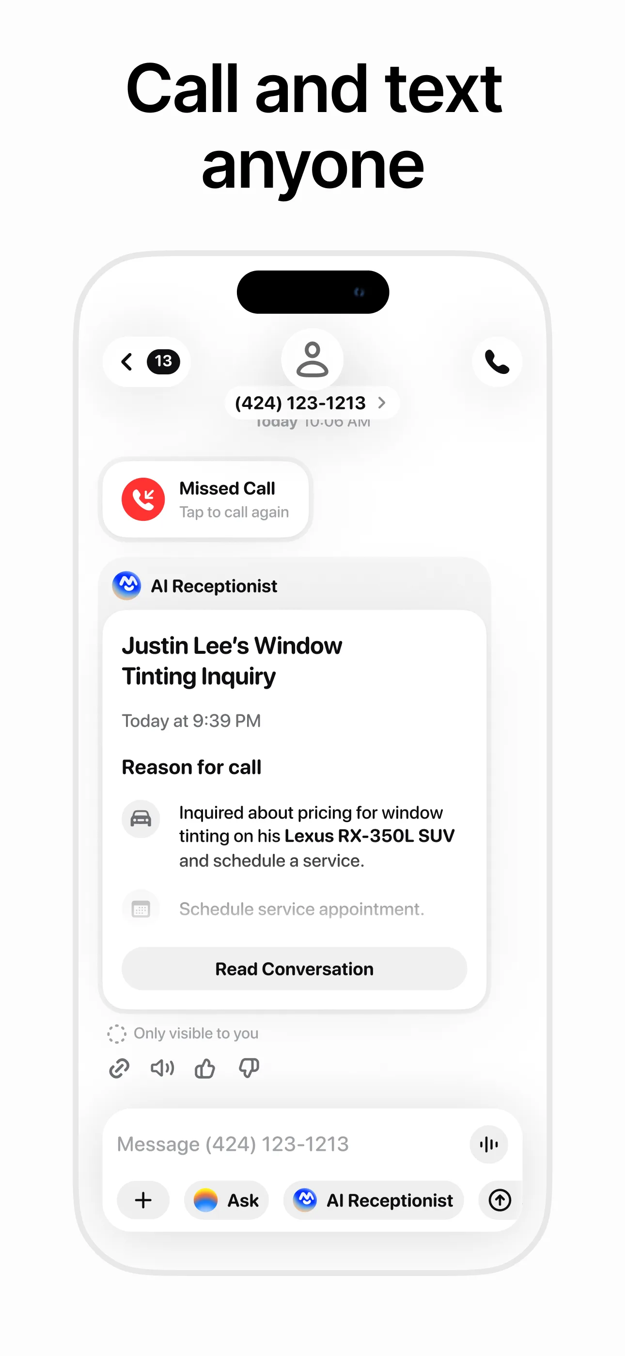 Beside (M1): AI Receptionist — screenshot 6