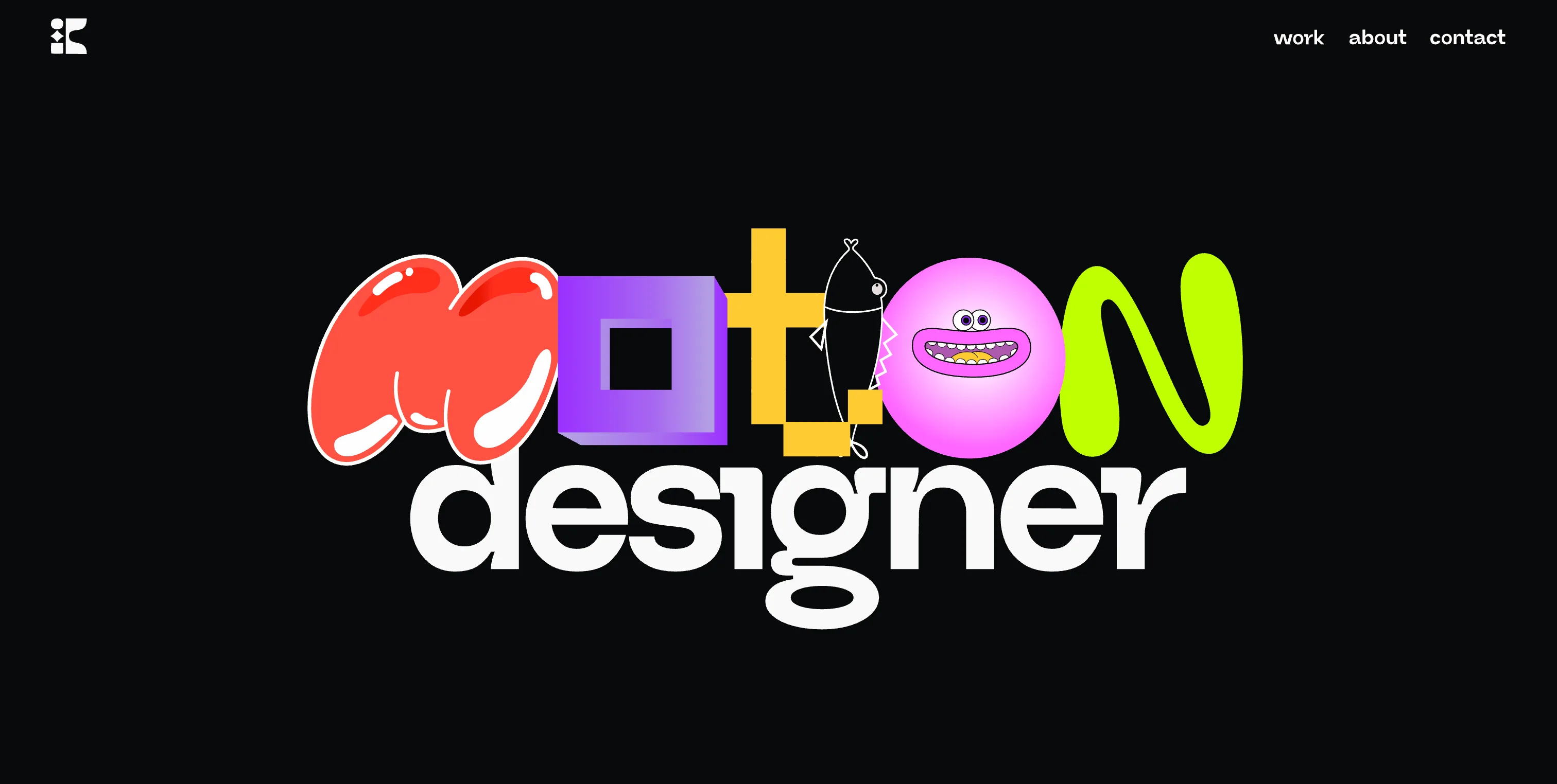 Motion Designer Portfolio Hero Section