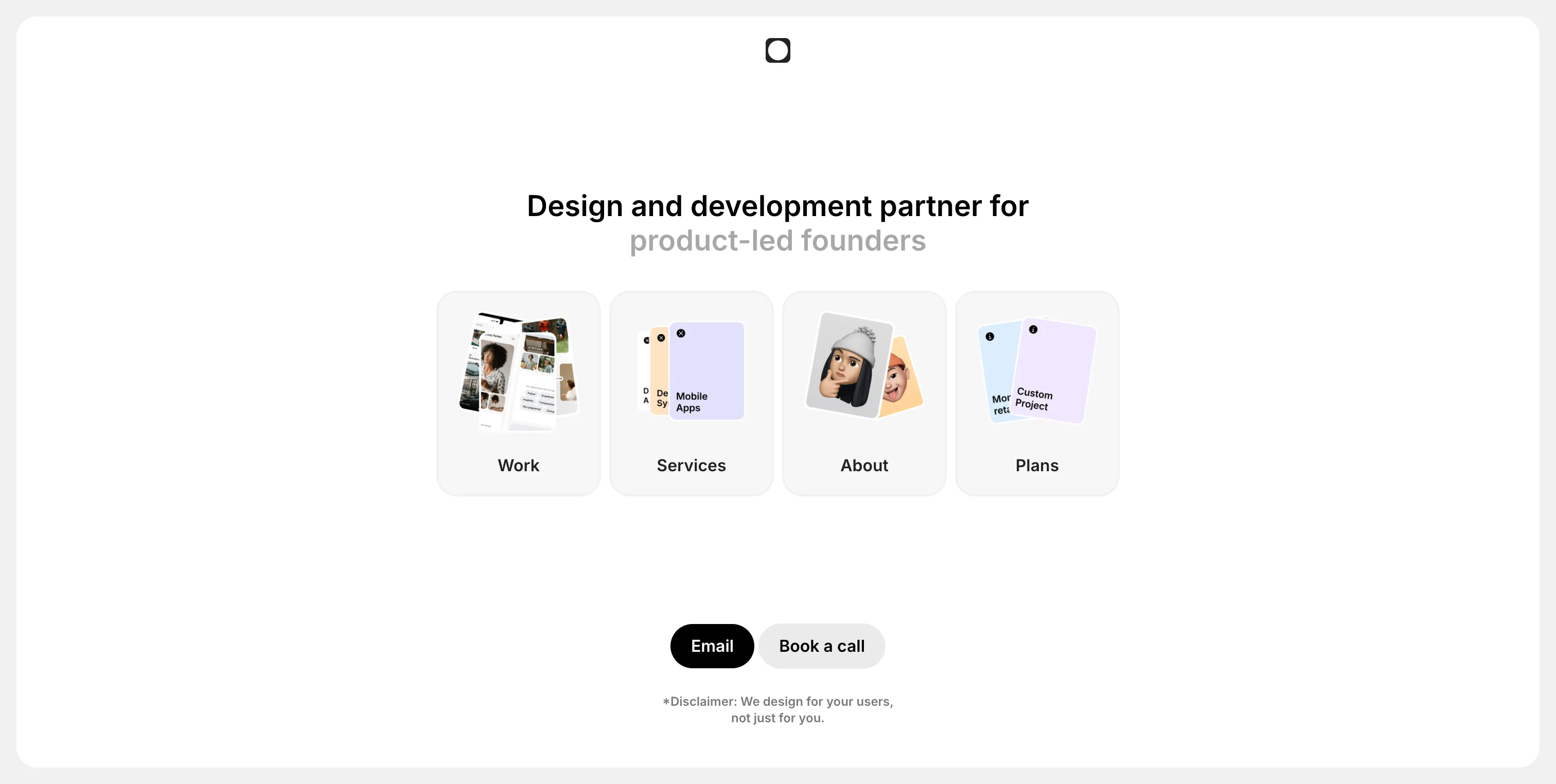 Agency Homepage with Card Navigation